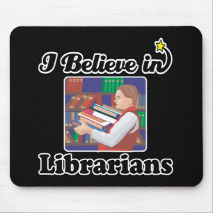 ik geloof in bibliothecarissen muismat