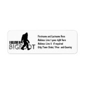 Ik geloof in Bigfoot Funny Sasquatch Etiket (Voorkant)