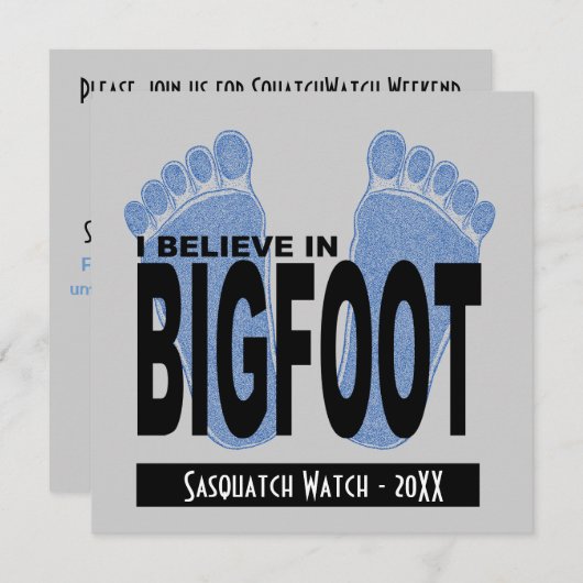 Ik geloof in Bigfoot Kaart (Voorkant / Achterkant)