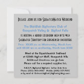 Ik geloof in Bigfoot Kaart (Achterkant)