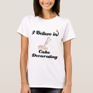 ik geloof in cake versieren t-shirt