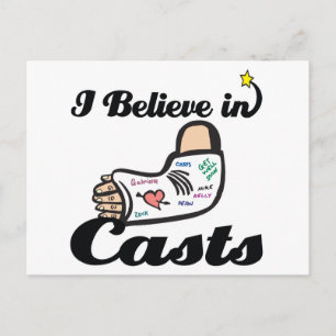 ik geloof in casts briefkaart