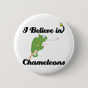ik geloof in chameleons ronde button 5,7 cm