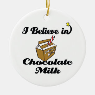 ik geloof in chocolademelk keramisch ornament