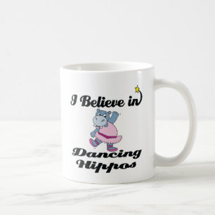 ik geloof in dansende hippos koffiemok
