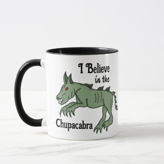 Ik geloof in de Chupacabra Mok (Links)