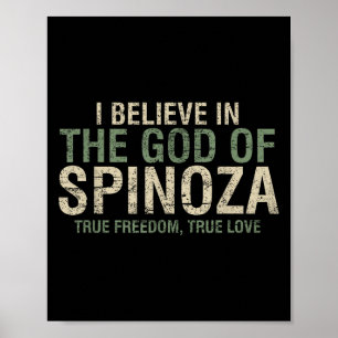 Ik geloof in de god van Spinoza, de koele filosoof Poster