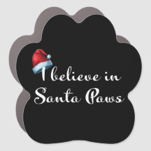 Ik geloof in de kerstmagneet van Santa Paws Dog