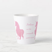 Ik geloof in de onzichtbare roze eenhoorn. latte mok (Voorkant)