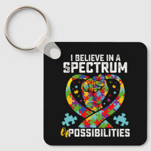Ik geloof in een spectrum van mogelijkheden autism sleutelhanger