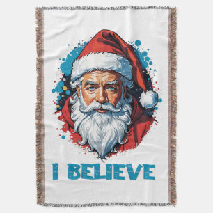 Ik geloof in het ontwerp van de Kerstman Graffiti- Deken