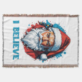 Ik geloof in het ontwerp van de Kerstman Graffiti- Deken (Voorkant)