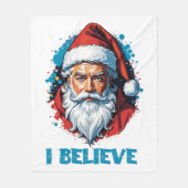 Ik geloof in het ontwerp van de Kerstman Graffiti- Fleece Deken (Voorkant)