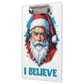 Ik geloof in het ontwerp van de Kerstman Graffiti- Klembord (Links)