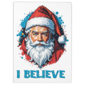 Ik geloof in het ontwerp van de Kerstman Graffiti- Klembord (Achterkant)