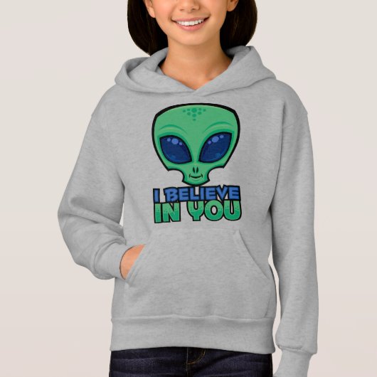 Ik geloof in je vriendelijke Cartoon Alien (Voorkant)