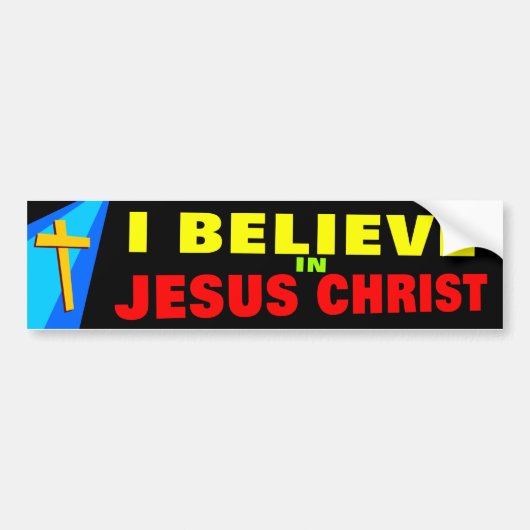 Ik geloof in Jezus Bumpersticker (Voorkant)