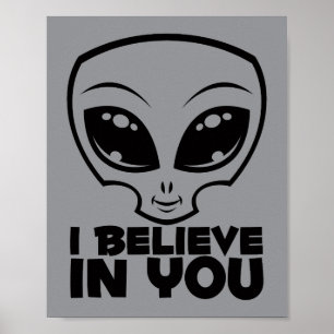 Ik geloof in jou Alien In Black Lijn Poster