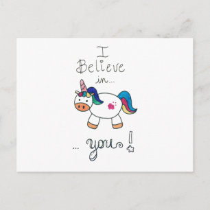 Ik geloof in JULLIE! Unicorn Briefkaart