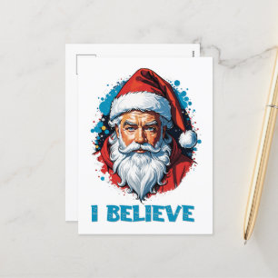 Ik geloof in kerstman Graffiti stijl ontwerp Feestdagenkaart