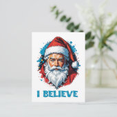 Ik geloof in kerstman Graffiti stijl ontwerp Feestdagenkaart (Staand voorkant)