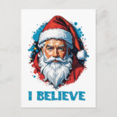 Ik geloof in kerstman Graffiti stijl ontwerp Feestdagenkaart (Voorkant)
