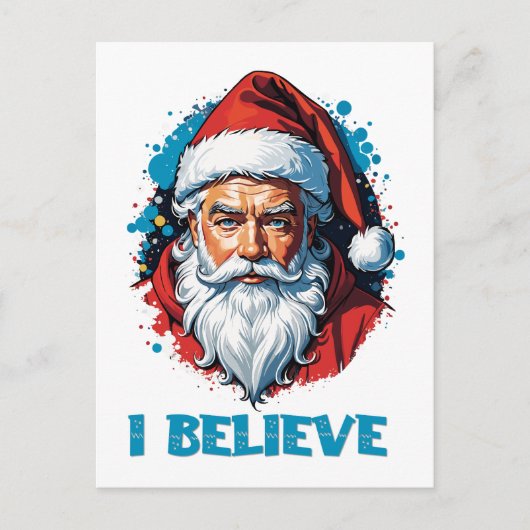 Ik geloof in kerstman Graffiti stijl ontwerp Feestdagenkaart (Voorkant)