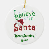 Ik geloof in Kerstmis Keramisch Ornament (Voorkant)