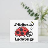 ik geloof in ladybugs briefkaart (Staand voorkant)