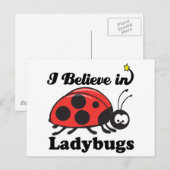 ik geloof in ladybugs briefkaart (Voorkant / Achterkant)