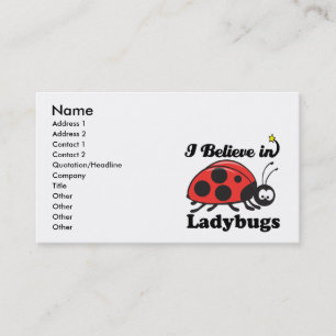 ik geloof in ladybugs visitekaartje