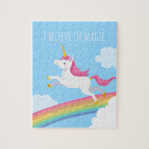 Ik geloof in Magic Unicorn Rainbow Puzzle Legpuzzel