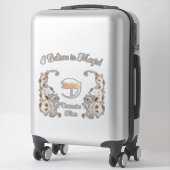 Ik geloof in magie! Gepersonaliseerd Sticker (Koffer)