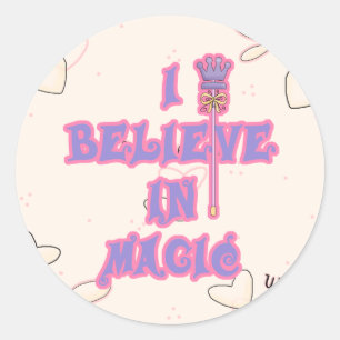 Ik geloof in magie ronde sticker