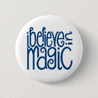Ik geloof in magische blauwe Button