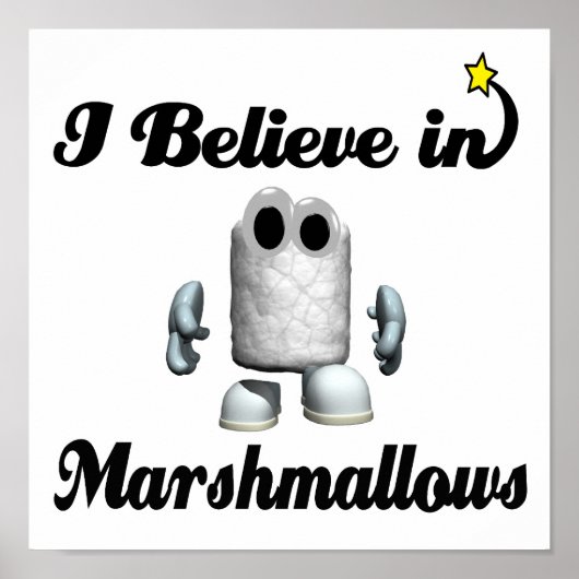 ik geloof in marshmallows poster (Voorkant)