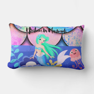 Ik geloof in Mermaids Lumbar Pillow Kussen