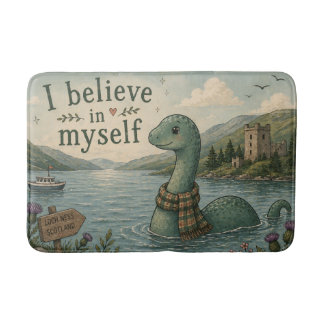 Ik geloof in mezelf grillige Loch Ness Monster Badmat
