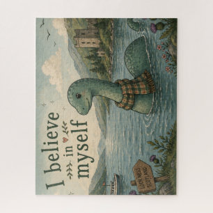 Ik geloof in mezelf grillige Loch Ness Monster Legpuzzel