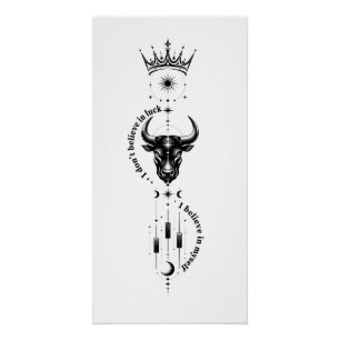 Ik Geloof in Mezelf Minimalistische Trader Symbool Perfect Poster