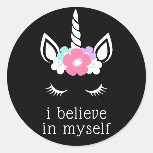 Ik geloof in mezelf ronde sticker (Voorkant)