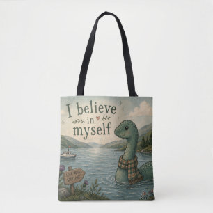 Ik geloof in mezelf wonderlijke Loch Ness Monster Draagtas