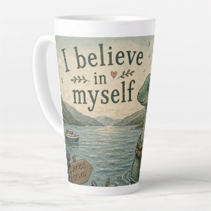 Ik geloof in mezelf wonderlijke Loch Ness Monster Latte Mok