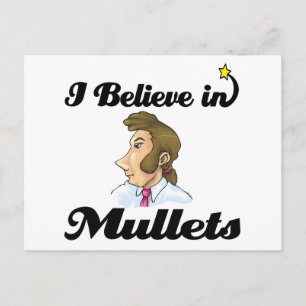 ik geloof in mullets briefkaart