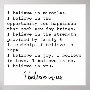 ik geloof in ons poster