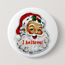 Ik geloof in Santa Button