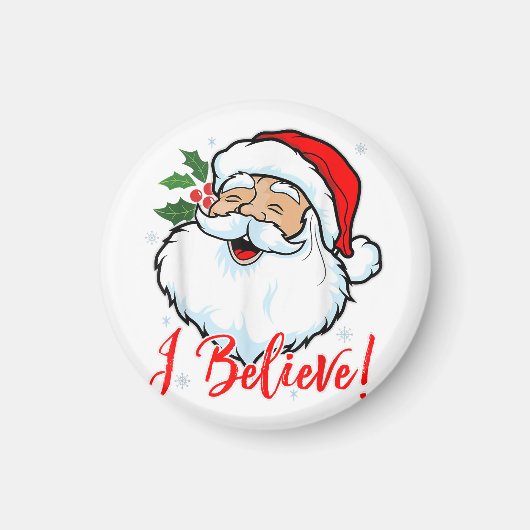 Ik geloof in Santa Claus T-Shirt Funny Kersth Magneet (Voorkant)