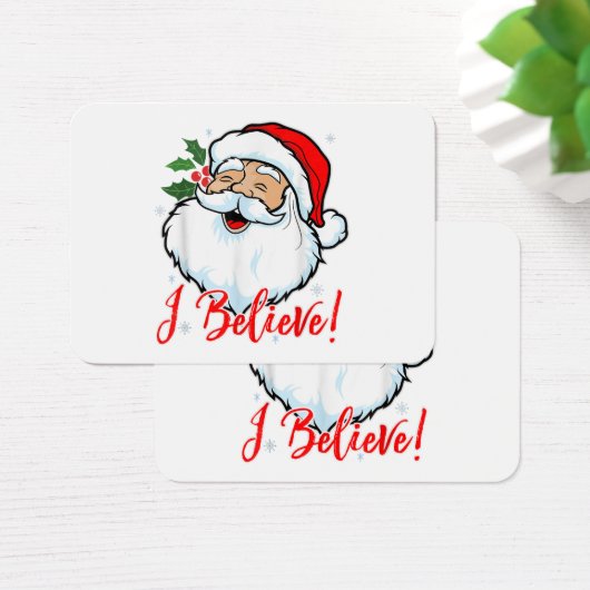 Ik geloof in Santa Claus T-Shirt Funny Kersth Visitekaartje (Bureau)