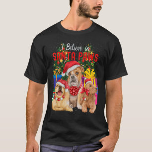 Ik geloof in Santa Paws Cute Dogs die mas H dragen T-shirt