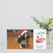 Ik geloof in Santa Paws Feestdagenkaart (Staand voorkant)